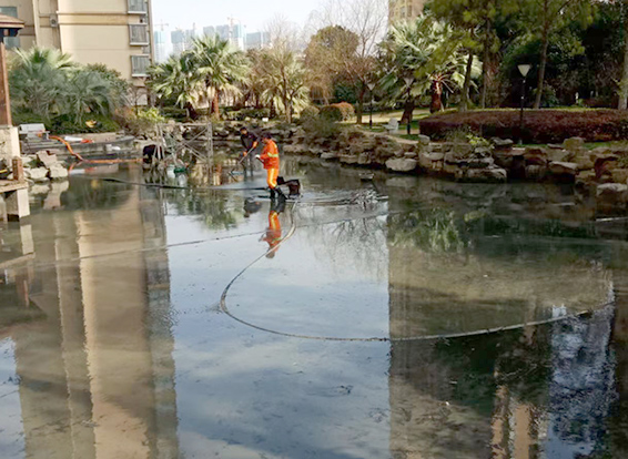 三水景观池淤泥清理